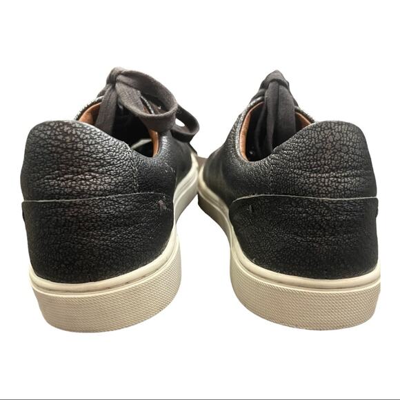 Frye Leather Sneakers Textured Lace Up Low Top Size 10 - Picture 4 of 10